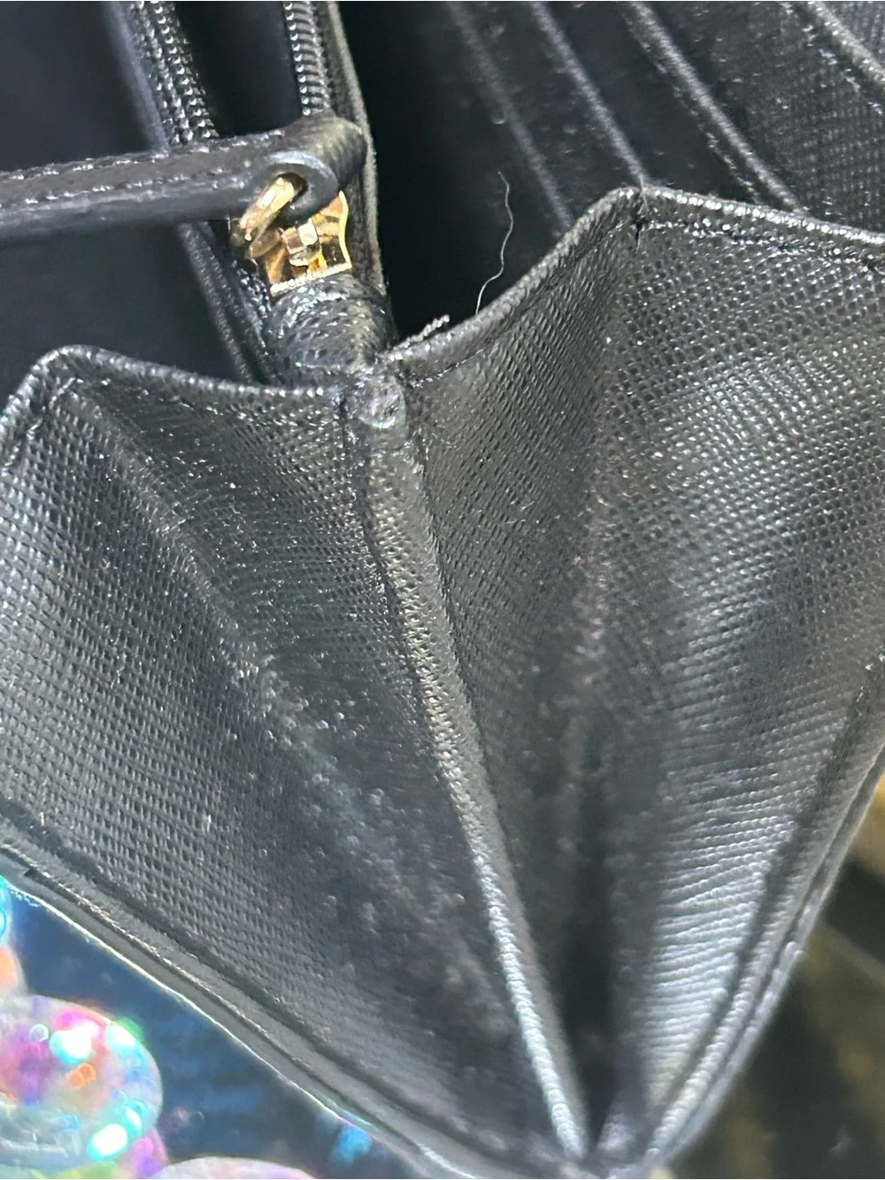 Michael Kors Black Snake-Embossed Wallet with Gold MK Emblem Approx. 6 x 4